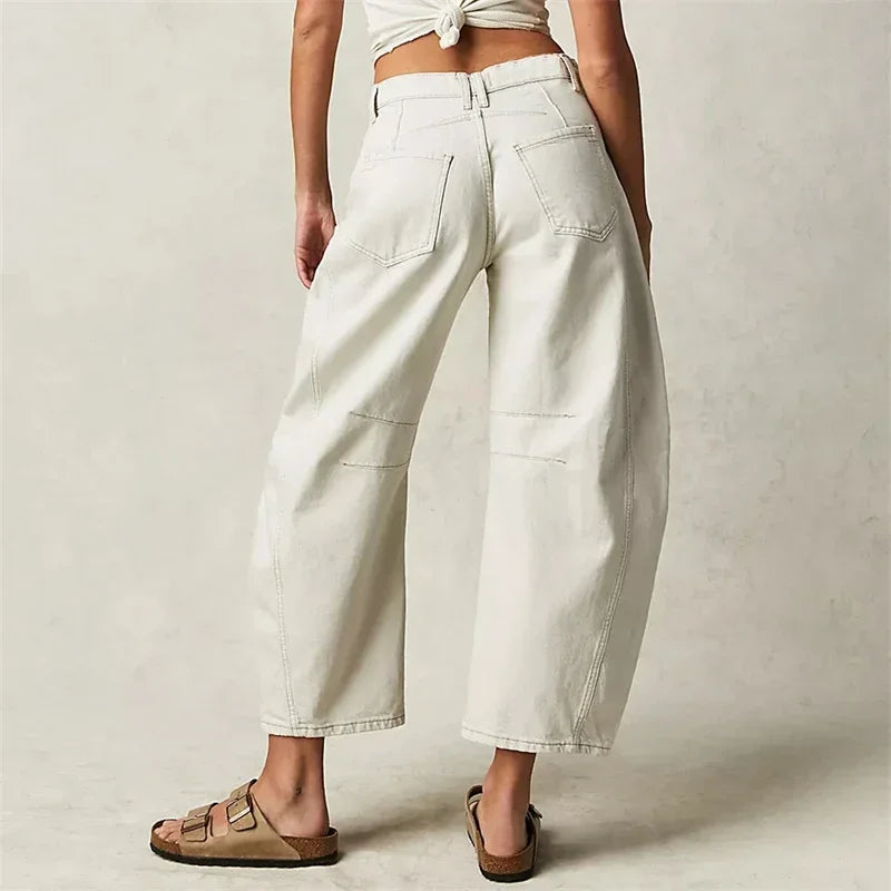 Damen Barrel-Leg Jeans mit hohem Bund – Weite Jeanshose im Oversize-Stil