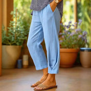 Damen Leinenhose – leicht und elegant für warme Tage