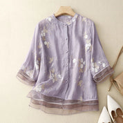 Damen Bluse mit Stickerei – leicht, luftig und elegant