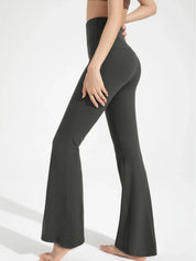 Damen-Yoga-Hose mit hoher Taille und weiten Beinen