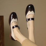 Damen Pumps im Retro-Stil mit Riemchen und niedrigem Absatz – Elegante Vintage-Schuhe