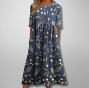 Damen Maxi-Kleid mit Blumenmuster