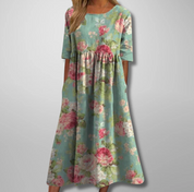 Damen Maxi-Kleid mit Blumenmuster