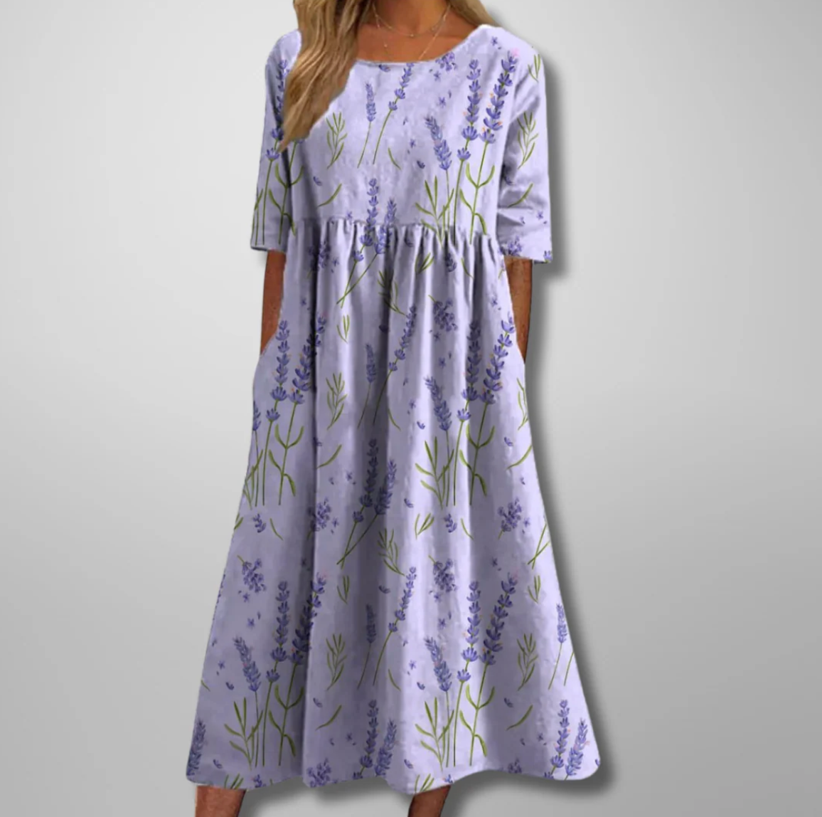 Damen Maxi-Kleid mit Blumenmuster
