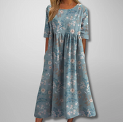 Damen Maxi-Kleid mit Blumenmuster