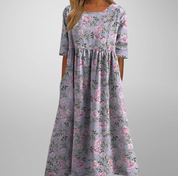 Damen Maxi-Kleid mit Blumenmuster