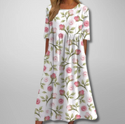 Damen Maxi-Kleid mit Blumenmuster