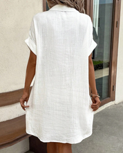 Damen Hemdblusenkleid mit Knopfleiste