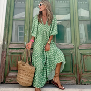 Damen Midi-Kleid mit Print – stilvoll, leicht und vielseitig kombinierbar