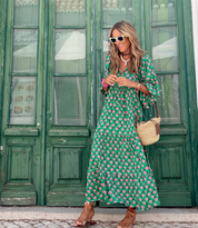 Damen Midi-Kleid mit Print – stilvoll, leicht und vielseitig kombinierbar