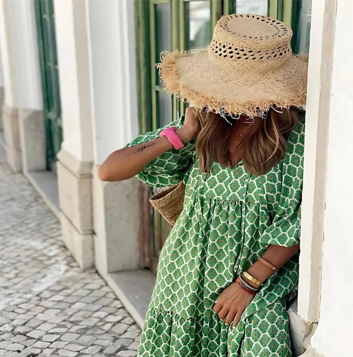 Damen Midi-Kleid mit Print – stilvoll, leicht und vielseitig kombinierbar