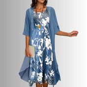 Damen-Set: Kleid mit Überwurf