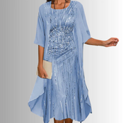 Damen-Set: Kleid mit Überwurf