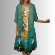 Damen-Set: Kleid mit Überwurf