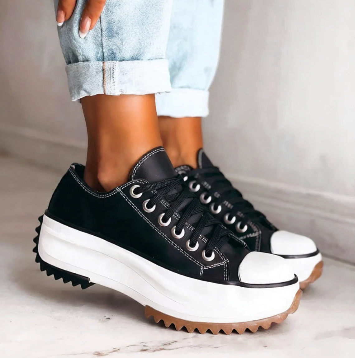Damen Plateau-Sneaker – bequeme Sportschuhe mit Dämpfung und Fußunterstützung