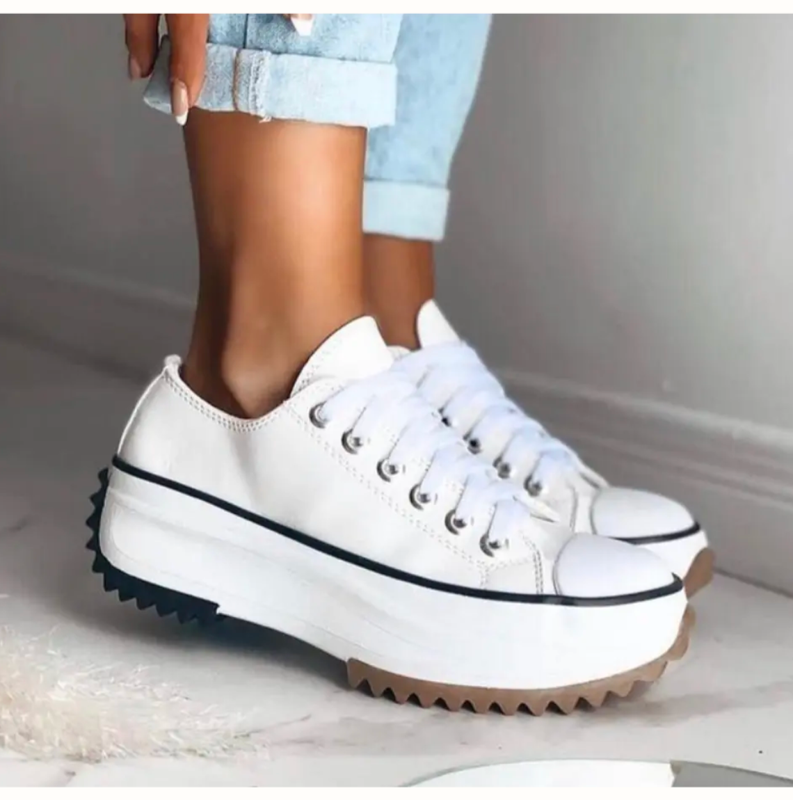 Damen Plateau-Sneaker – bequeme Sportschuhe mit Dämpfung und Fußunterstützung