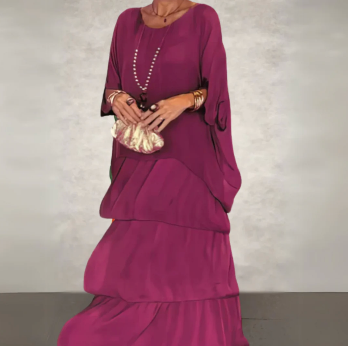 Damen Maxi-Kleid mit Rüschen – Elegant, Leicht und Lässig für den Sommer