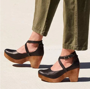 Damen Keilabsatz-Schuhe mit Knöchelriemen