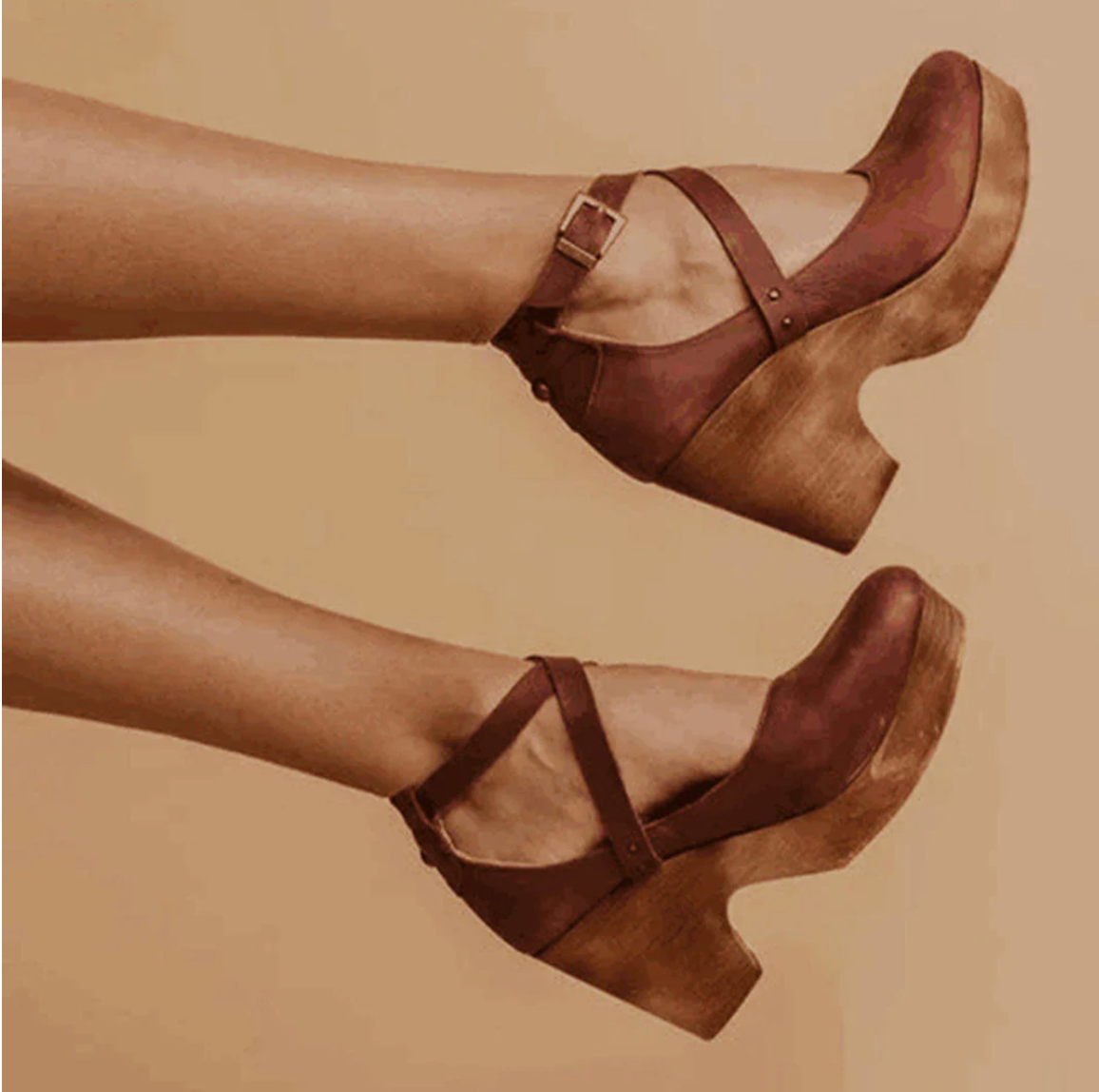 Damen Keilabsatz-Schuhe mit Knöchelriemen