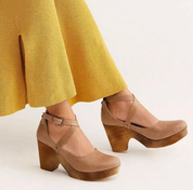 Damen Keilabsatz-Schuhe mit Knöchelriemen