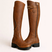 Damen Hohe Stiefel Wasserdicht – Komfortable Stiefel mit Reißverschluss und Rutschfester Sohle