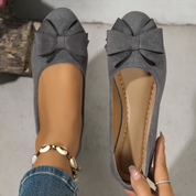 Damen Ballerinas mit Schleife – bequeme elegante Slip-on Schuhe