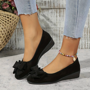 Damen Ballerinas mit Schleife – bequeme elegante Slip-on Schuhe
