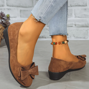 Damen Ballerinas mit Schleife – bequeme elegante Slip-on Schuhe