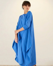 Damen Oversize Maxikleid mit 3/4-Ärmeln und Taschen