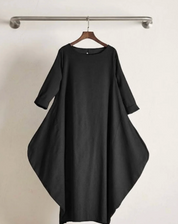 Damen Oversize Maxikleid mit 3/4-Ärmeln und Taschen