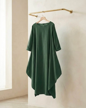 Damen Oversize Maxikleid mit 3/4-Ärmeln und Taschen