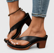 Damen Plateau-Sandalen mit Blockabsatz – Elegante Zehentrenner für den Sommer