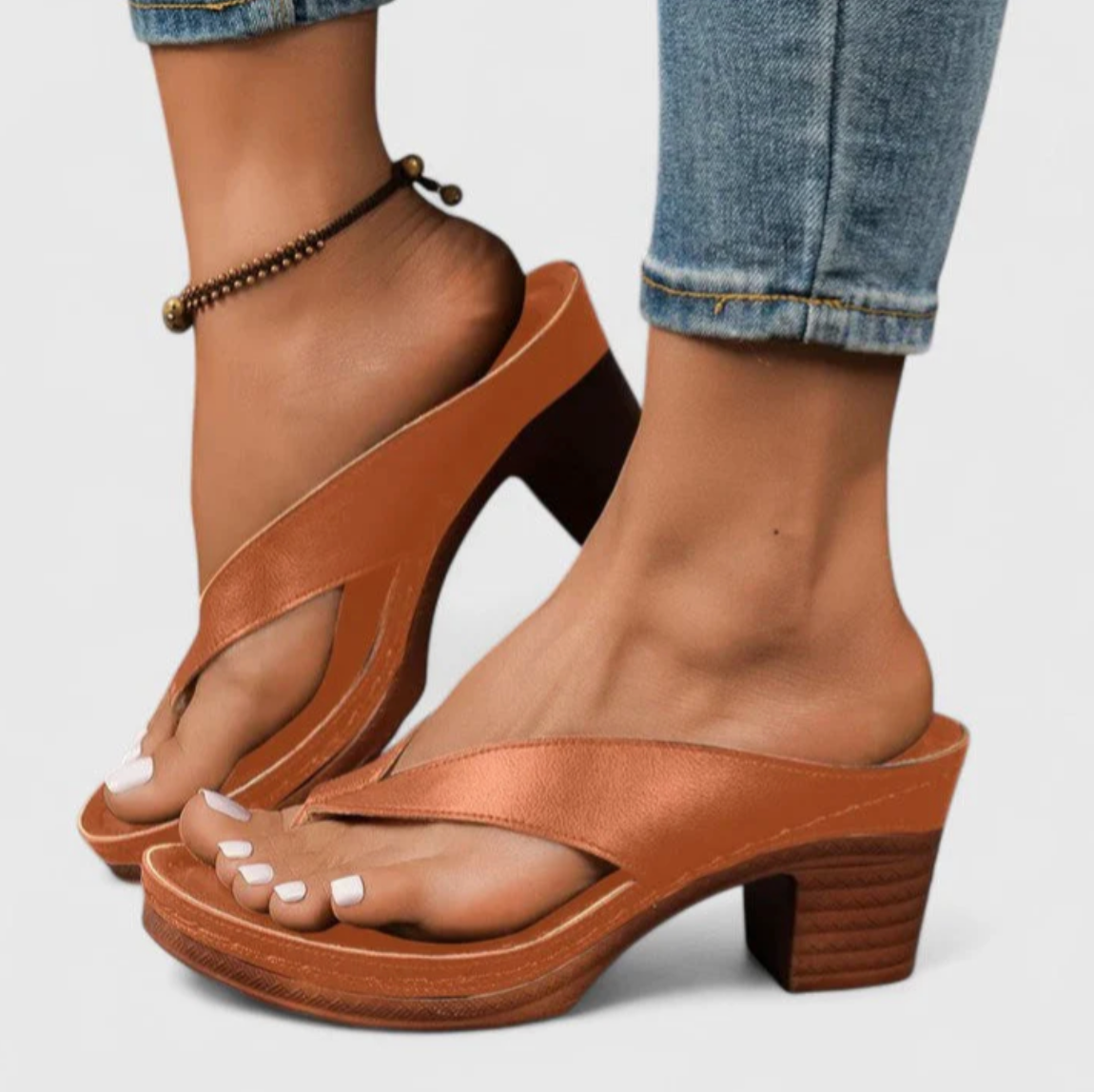Damen Plateau-Sandalen mit Blockabsatz – Elegante Zehentrenner für den Sommer