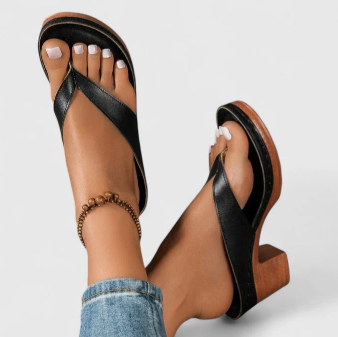 Damen Plateau-Sandalen mit Blockabsatz – Elegante Zehentrenner für den Sommer