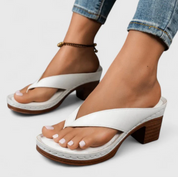 Damen Plateau-Sandalen mit Blockabsatz – Elegante Zehentrenner für den Sommer