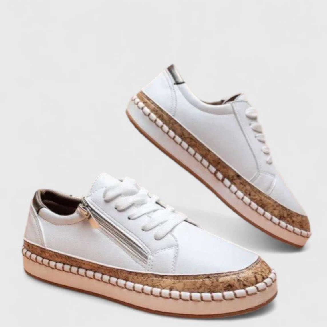 Damen Sneaker mit Blumenmuster – Bequeme Plateau-Schuhe im Casual-Stil