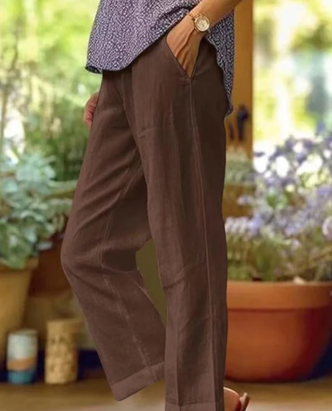 Damen Leinenhose – leicht und elegant für warme Tage