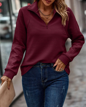 Damen Strickpullover mit Reißverschluss – elegant und funktional