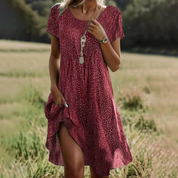 Damen Boho-Kleid mit Blumenmuster