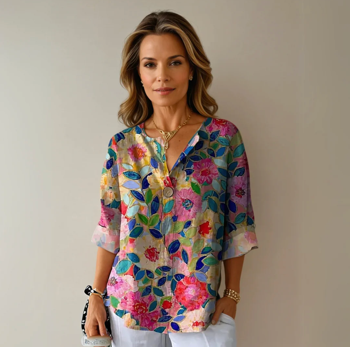 Damen Bluse mit Blumenmuster – leicht, luftig und elegant