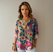 Damen Bluse mit Blumenmuster – leicht, luftig und elegant
