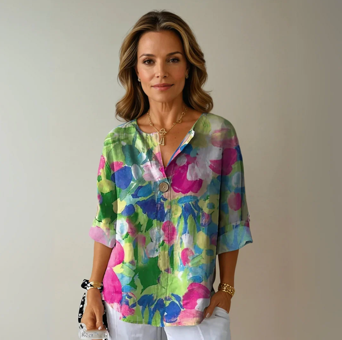 Damen Bluse mit Blumenmuster – leicht, luftig und elegant