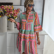 Damen Boho-Kleid mit Rüschen