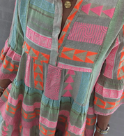 Damen Boho-Kleid mit Rüschen