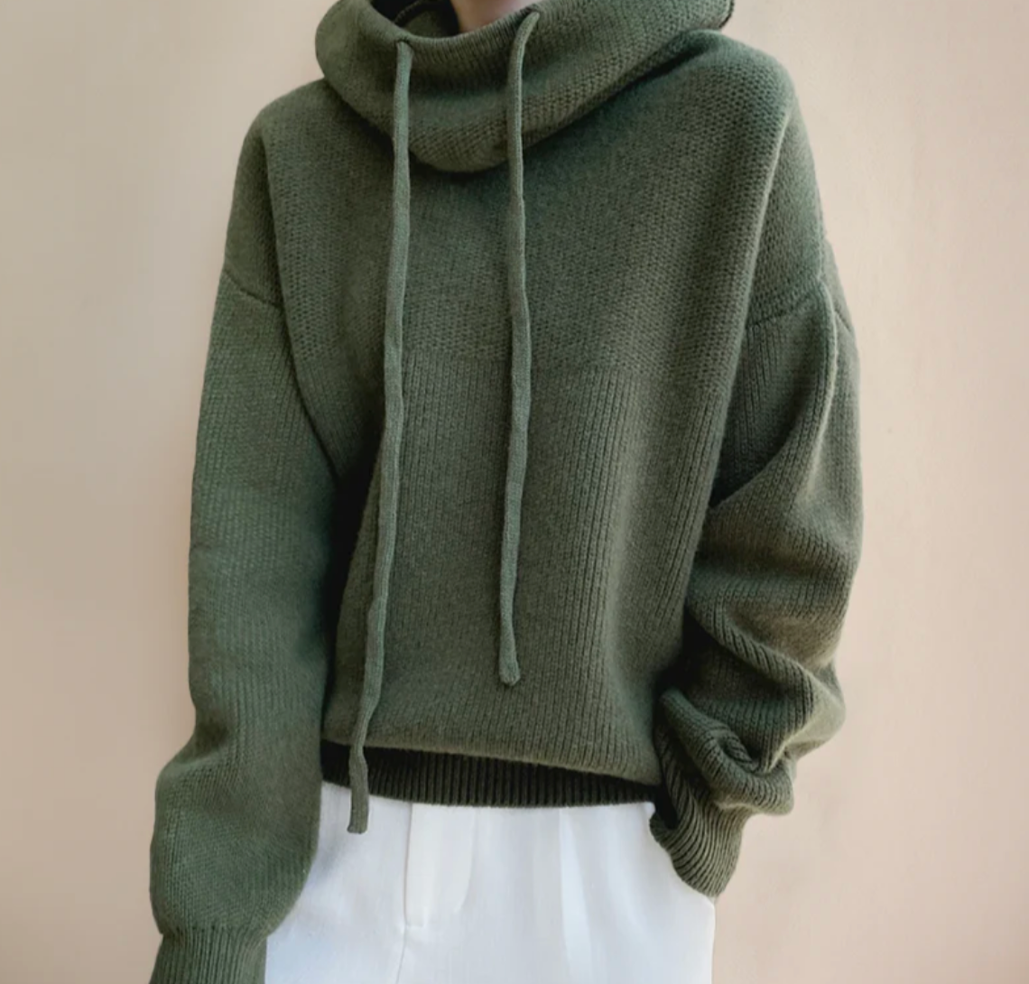 Damen Sweatshirt mit Rollkragen und Bündchen – warm, weich, lässig für kühle Tage