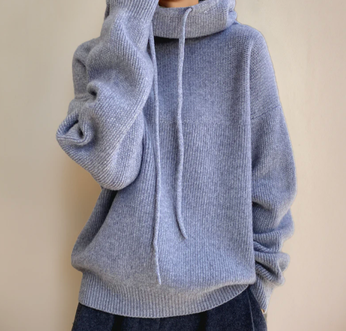 Damen Sweatshirt mit Rollkragen und Bündchen – warm, weich, lässig für kühle Tage