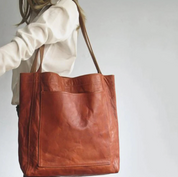 Damen Shopper-Tasche mit großem Innenfach – geräumige Schultertasche aus Kunstleder