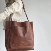 Damen Shopper-Tasche mit großem Innenfach – geräumige Schultertasche aus Kunstleder
