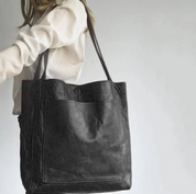 Damen Shopper-Tasche mit großem Innenfach – geräumige Schultertasche aus Kunstleder