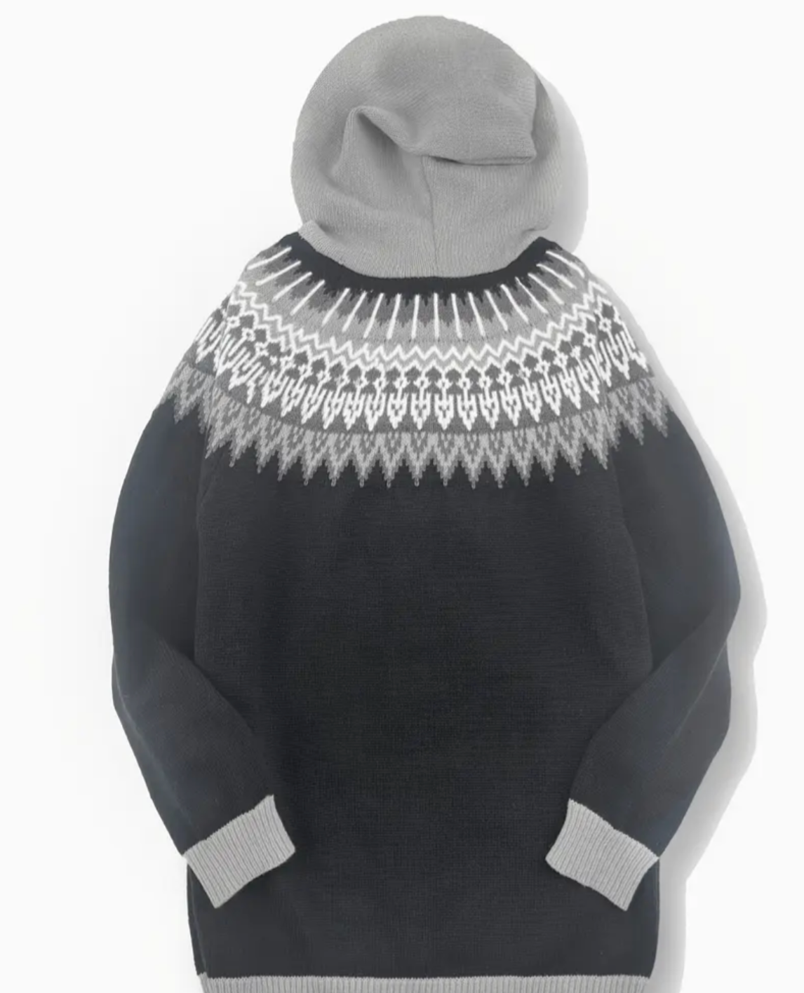 Damen Cardigan mit Kapuze – warmer Strickjacke mit Knöpfen und Taschen, lockerer Schnitt